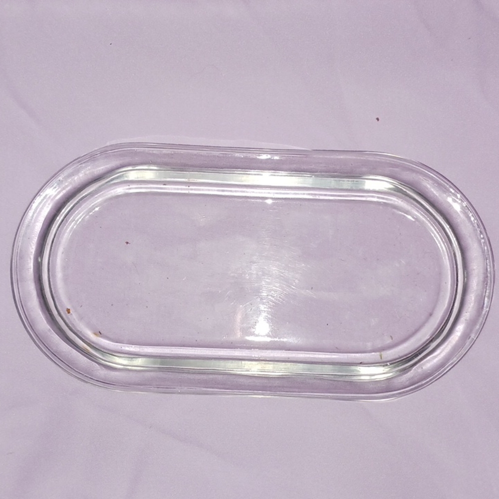 Glass butter dish